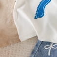 thumbnail image 3 of KPOPLK Toddler Baby Girl Clothes 2Pcs Embroidered Button Front Top and Pants Soft Casual Outfits Clothing Set Size 18-24 Months,White, 3 of 5