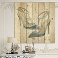 thumbnail image 2 of Designart 'Fashion Cosmetics Blue Shoes I' Posh & Luxe Print on Natural Pine Wood, 2 of 3