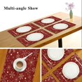thumbnail image 4 of Christmas Snowflakes On Dark Red Placemats, Washable Table Place Mats for Kitchen Dining Home Table Decoration 12 x 18 inches,Set of 6, 4 of 6