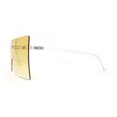 thumbnail image 4 of Oversize Rimless Shield Square Rectangle Large Sunglasses Clear Yellow, 4 of 4