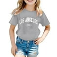 thumbnail image 2 of Wangkekeji Shirts For Teen Kids Boys Girls Casual Crew Neck Short Sleeve Letter Tops T Shirts, 2 of 4