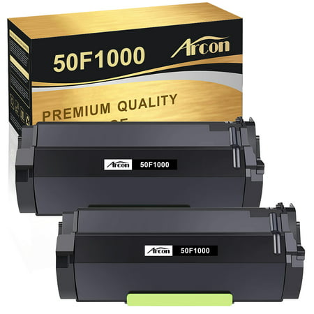 Arcon 2-Pack Compatible for Lexmark 50F1000 Toner for Lexmark MS310d MS310dn MS312dn MS610dn MS510dn (Black) Arcon Compatible Toner Cartridges & Printer Ink offer great printing quality and reliable performance for professional printing. It keeps low printing cost while maintaining high productivity. Product Specification: Brand: Arcon Compatible Toner Cartridge Replacement for: Lexmark 50F1000 501 Compatible Toner Cartridge Replacement for Printer: Lexmark MS310d/MS310dn/MS312dn/MS315dn Lexmark MS410d/MS410dn/MS415dn Lexmark MS510dn Lexmark MS610de/MS610dn/MS610dte/MS610dtn Lexmark MX310dn/MX410de/MX510de Lexmark MX511de/MX511dhe/MX511dte Lexmark MX610de/MX611de/MX611dfe/MX611dte/MX611dhe Pack of Items: 2-Pack Ink Color: 2 * Black Page Yield (based upon a 5% coverage of A4 paper): 2*1500 Pages Cartridge Approx.Weight : 1.81 Pounds Cartridge Dimensions (Per Pack): 12.99 x 4.53 x 5.31 Inches Package Including: 2-Pack Toner Cartridge