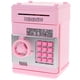 thumbnail image 1 of Caja de seguridad para niños con ahorro de dinero, minicaja de seguridad con voz inteligente y monedero, con código de acceso (rosa, botón de color aleatorio)., 1 of 8