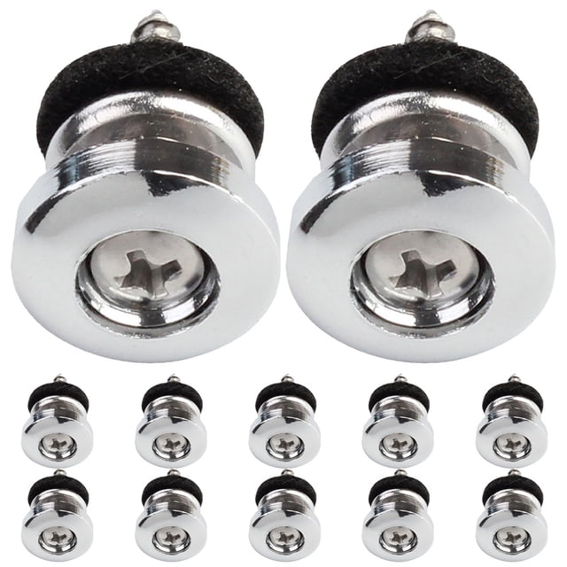KAKOWELY bass strap lock 12pcs Electric Guitar Bass Strap Buttons Set Anti-Slip Guitar Strap Locks Button For Secure Strap Locking Guitar Accessories For Electric Guitar And Bass Players