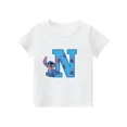 thumbnail image 3 of Nueva camiseta de algodón con letras ABCD de Stitch para niños, camisetas con combinación de nombres para niñas y niños, camisetas de dibujos animados Kawaii, ropa informal para niños, 3 of 5
