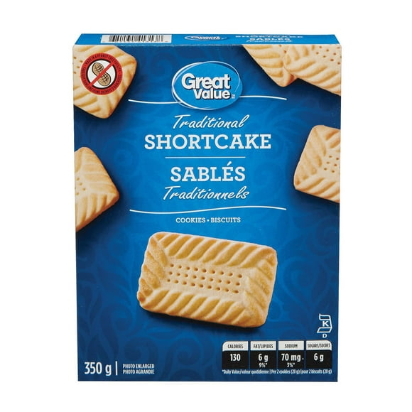 Great Value Shortcake Premium Cookies, 350 g