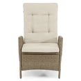thumbnail image 6 of Furniture of America Mack 5-Piece Aluminum Outdoor Bistro Sets, Gun Metal and Brown, 6 of 14