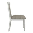 thumbnail image 4 of Furniture of America Lula Padded Wood Weathered White and Warm Gray Side Chairs (Set of 2), 4 of 6
