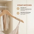 thumbnail image 4 of Unique Bargains 2Pcs Wood Rope Nonslip Hangers Natural 15x0.5in, 4 of 6