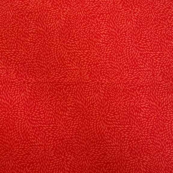 Waverly Inspirations 1 Yard Cut 100% Cotton Burst Red Print Fabric, Poppy Red, 44" Wide for Quilting & Sewing