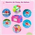 thumbnail image 6 of PRI Electric Balloon Pump, Portable Electric Balloon Blower Machine Balloon Air Pump Dual Nozzle Rose Red 110V 600W Balloon Inflator for Party Decorations, 6 of 8