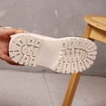 thumbnail image 5 of hopeusnice Round Toe Knit Ankle Boots Women Breathable Chunky Boots for Street Style Beige 35, 5 of 8