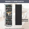 thumbnail image 4 of TSOVTHRID Aztec Tribal Cattle Skull Floral Print Quilted Dining Chair Slipcovers Stretchy Comfy Chair Seat Covers Washable Removable Seat Cushion Covers with Detachable Strap, Set of 1, 4 of 7