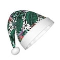 thumbnail image 2 of Bingfone Tropical Leaves for Kids Christmas Hat Santa Hat for Boys Girls Teenager for Christmas New Year Xmas Festive Holiday Party Supplies Gifts, 2 of 6