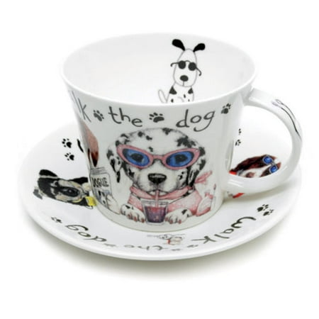 - Roy Kirkham Breakfast Cups & Saucers - Animal Fashion (Dogs) (Set of 2)