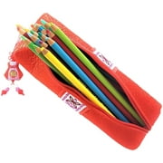 Apple Red Asian Motif Zippered Pencil case Makeup holder Promotional cases 7.5" x 2.38" x 1.38"H