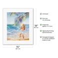 thumbnail image 2 of At the Seashore (Ma Ka Lihikai) - Hawaiian Child - From an Original Watercolor Painting by Janet Stewart - Fine Art Rolled Canvas Print 11in x 14in, 2 of 4