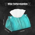 thumbnail image 5 of Fuzoiu Turquoise Wooden2 Print Tissue Box Cover, PU Leather Tissue Holder,Decorative Facial Paper Organizer for Bathroom Living Room Bedroom Countertop Office Desk Car Home, 5 of 7