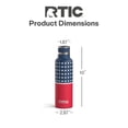 thumbnail image 4 of RTIC 20 oz Ceramic Lined Insulated Journey Water Bottle, Leak-Proof Lid, Stars, 4 of 8