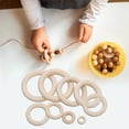 thumbnail image 4 of 40Pcs Unfinished Wood Rings for Craft, Rings Pendant and Connectors 8 Size 15-50mm Wood Rings, 4 of 8
