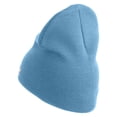 thumbnail image 2 of US Air Force Retired with Flag Symbol Embroidered 8 Inch Solid Knit Short Beanie Made in USA - Carolina Blue OSFM, 2 of 5