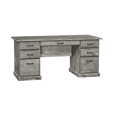 Saint Birch Honduras 65" Executive Desks in Gray Oak