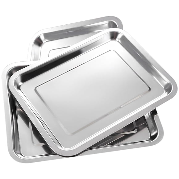 Bandeja Narkysus de acero inoxidable para laboratorio dental, 35 cm x 26 cm, paquete de 3