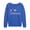 HEATHER ROYAL BLUE, variant on Instant Message - France Soccer Jersey Lightweight French Terry Wide Neck Long Sleeve Graphic Shirt
