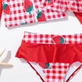 thumbnail image 7 of Lullu Toddler Girls Zip up Long Sleeve Rash Guard One Piece Swimsuit Strawberry Ruffle Bathing Suit, 7 of 7