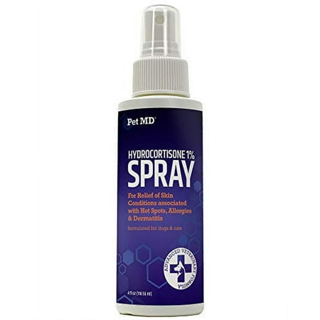 UPC: 0850012848035 | Pet MD Hydrocortisone Spray 4oz for Dogs Cats Horses – Itch Relief Spray for Hot Spots Flea and Insect Bites Irritated Dry Itchy Skin Allergies & Dermatitis – Reduces Topical Inflammation