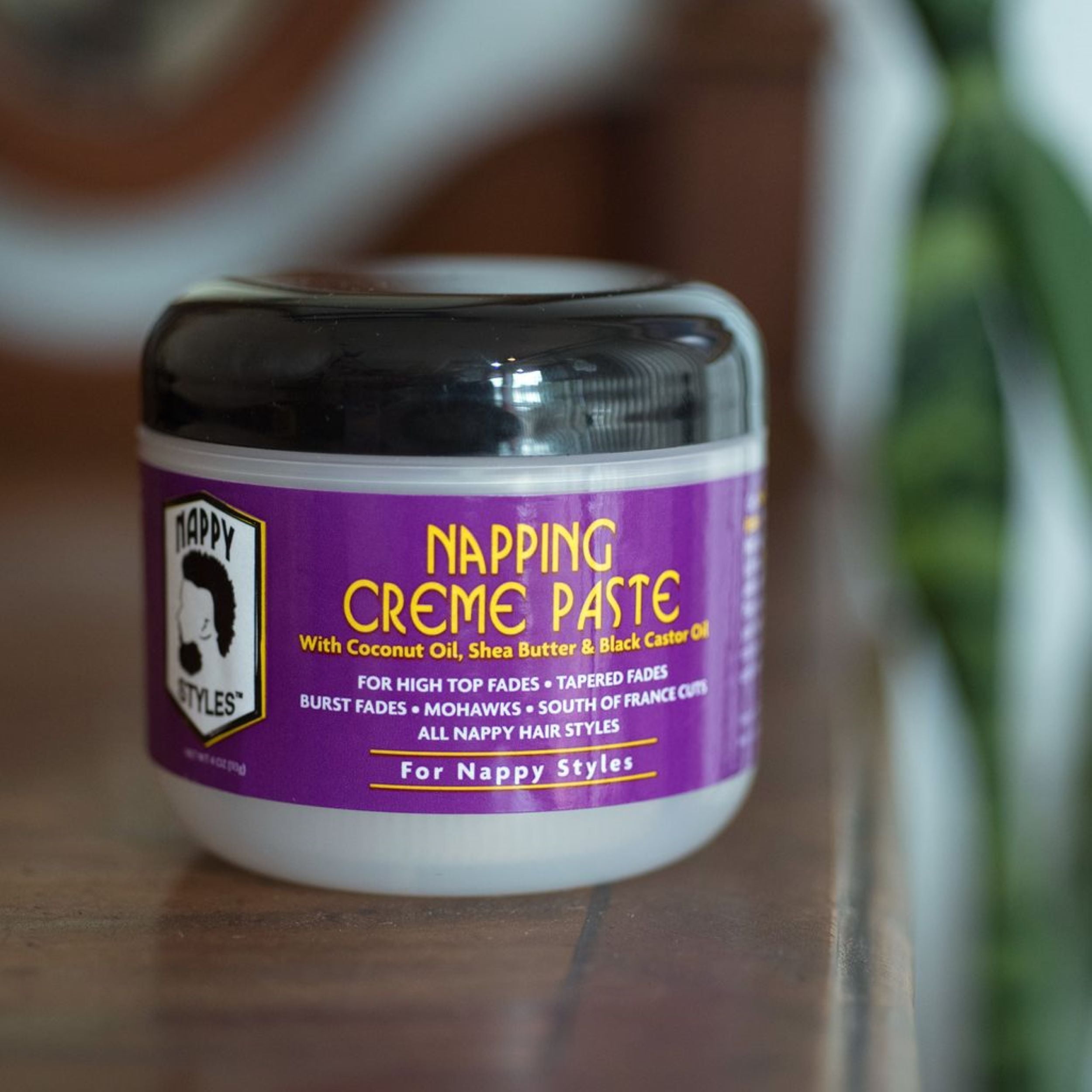 (6 pack) Nappy Styles Napping Crème Paste with Shea Butter, Coconut Oil and Black Castor Oil, 4oz, Unisex