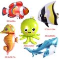 thumbnail image 2 of 5 Piezas Globo de Aluminio de Animales del Océano Tiburón Grande Pulpo Caballito de Mar Peces Tropicales Criaturas Marinas Globos Mylar Suministros de Decoración para Fiestas, 2 of 5
