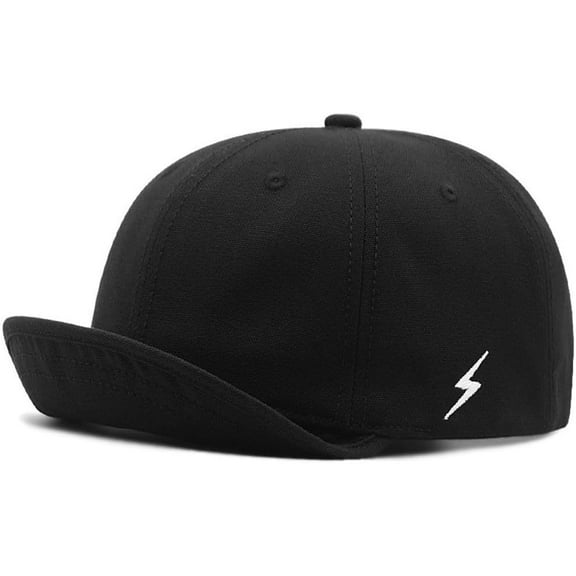 XXL Up-Turn Short Brim Baseball Cap for Men Short Bill Trucker Hat Casual Peaked Cap