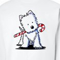 thumbnail image 3 of Inktastic Candycane Cutie Westie Adult Sweatshirt, 3 of 4