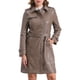 thumbnail image 1 of CHAQUETA LARGA DE CUERO SINTÉTICO INSPIRE CHIC PARA MUJERES, CON SOLAPA, AJUSTE DELGADO, MANGA LARGA, CON CREMALLERA, TAMAÑO S, COLOR MARRÓN GRIS, 1 of 6