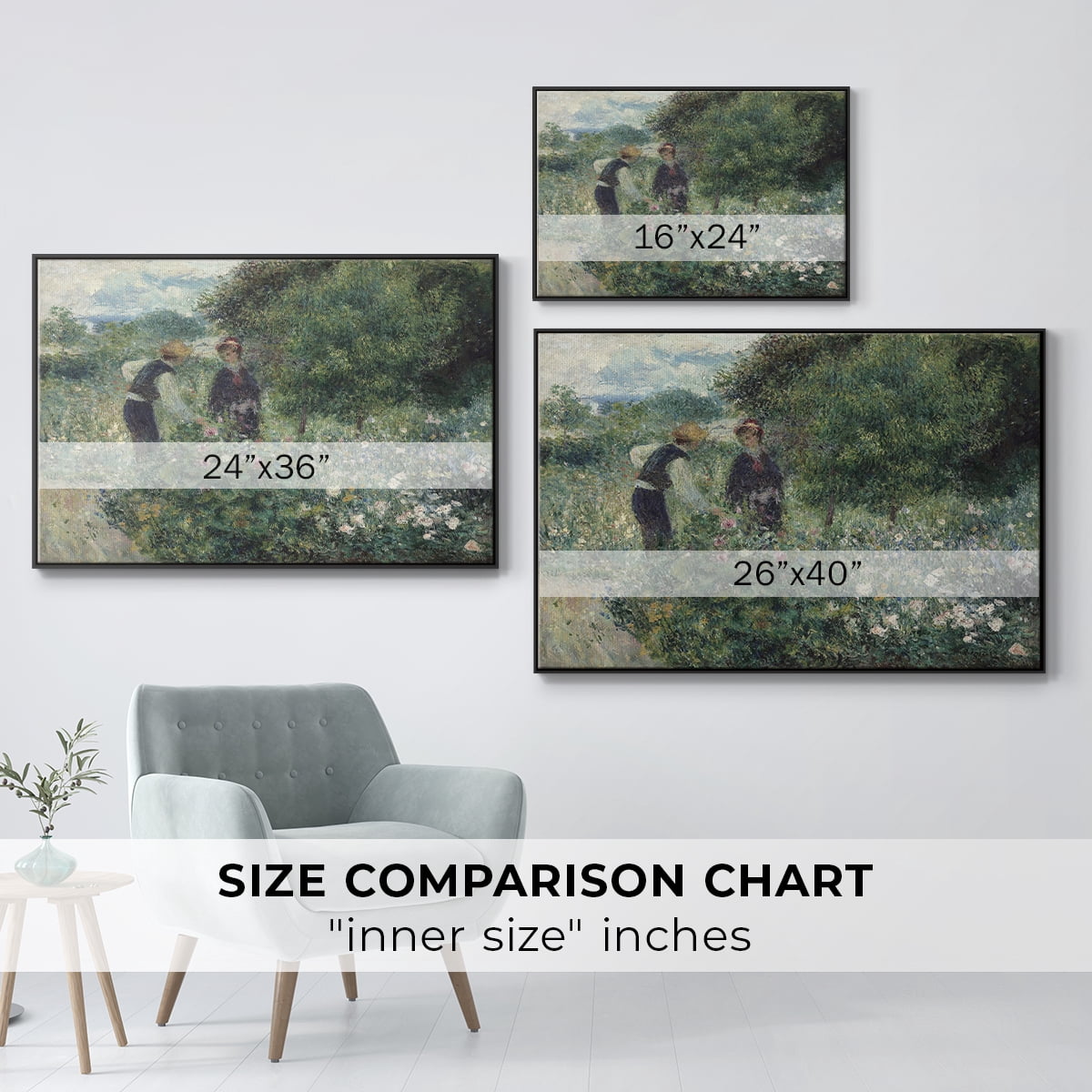 Vintage Botanical Print-LVIII By Wexford Home Framed in Black Wood Gallery Wrapped Canvas 27 in. x 41 in.
