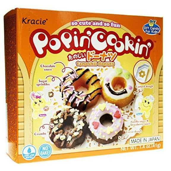 NineChef Bundle - Kracie Popin Cookin Diy Candy for Kids Donut Kit 1.44 Ounce 1 NineChef Brand Long Handle Spoon
