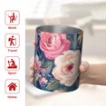 thumbnail image 5 of 12oz Coffee Tumblers Pioneer Flower Floral Print Pattern Stainless Steel Vacuum Insulated Travel Tumbler Coffee Cups Mug with Lid and Straw with Cleaning Brush for Cold & Hot Drinks, 5 of 5