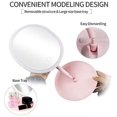 thumbnail image 4 of Makeup Mirrors Makeup Mirrors with LED Light Natural White Daylight Vanity Mirror Detachable Storage Base Led Mirror Light, 4 of 6