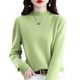 thumbnail image 5 of Suéter de punto holgado de cuello alto corto para mujer, prenda de primera línea de lana con tacto de piel, sin costuras, para otoño e invierno, 5 of 6