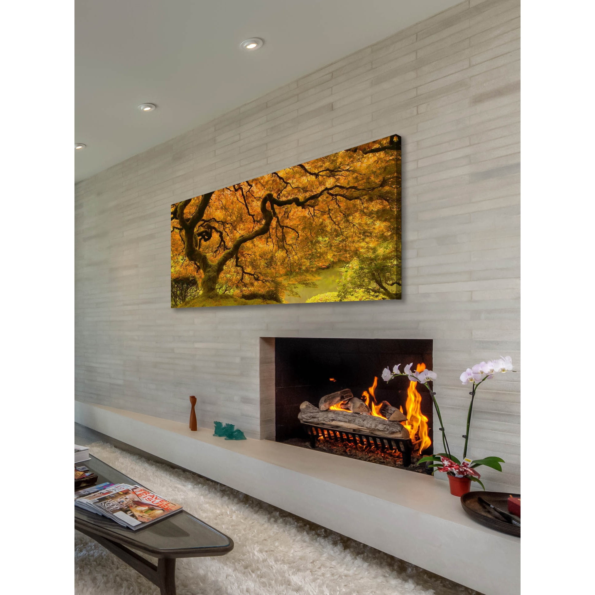 MARMONT HILL  - Golden Maple Painting Print on Canvas - Multi-Color 24 x 12