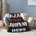 thumbnail image 6 of Blanket Johnny Actor Depp Throw Flannel Blankets Warm Soft Cozy Fuzzy Air Conditioning Blanket for Living Room Sofa Bed Gift Blankets for All Seasons 40"x50", 6 of 6