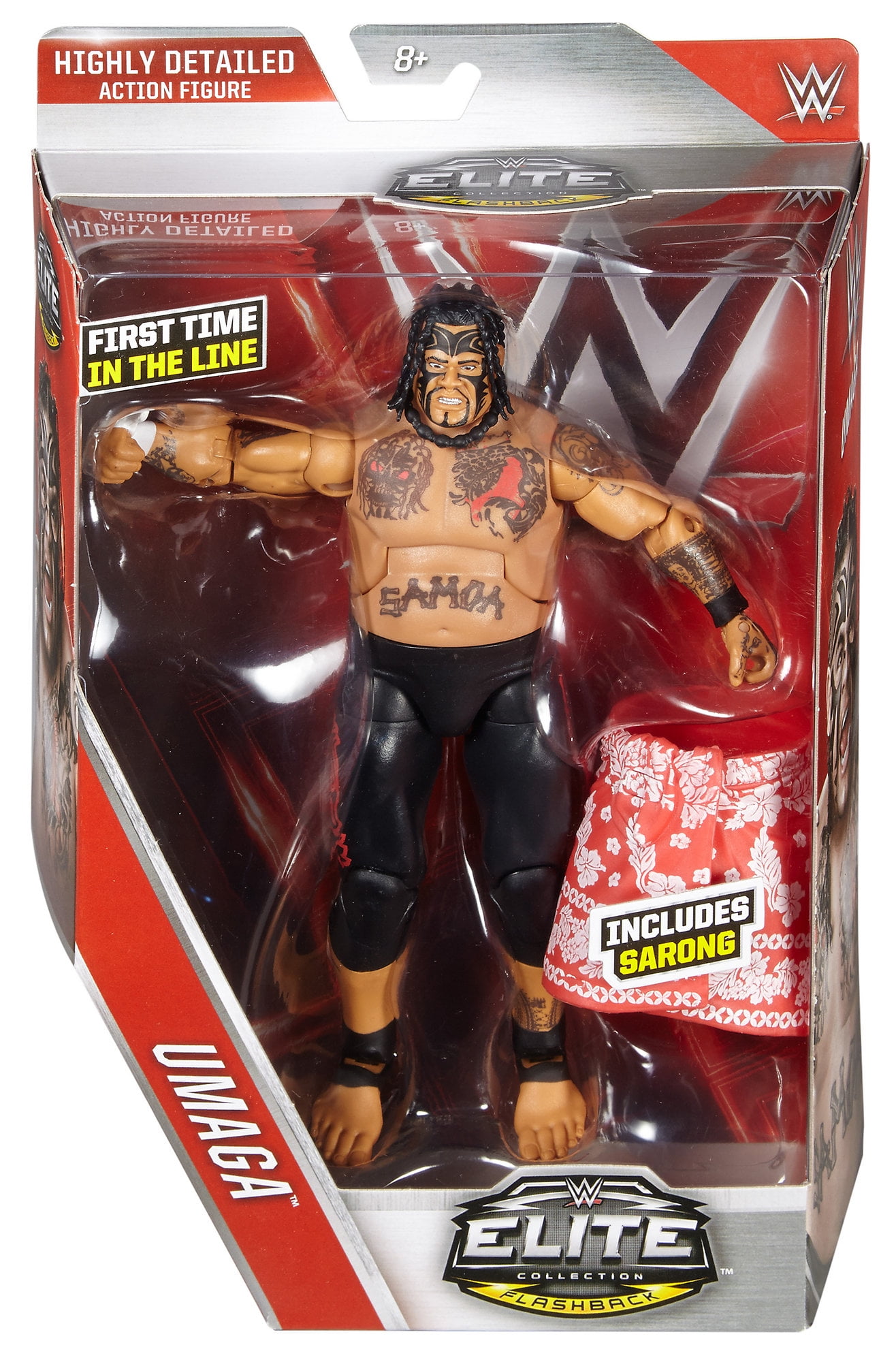 WWE Elite Collection Superstar Umaga Action Figure with Sarong 