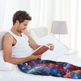 thumbnail image 5 of Gukieu Outer Space Floating Numbers And Letters Print Men's Home Trousers, Elastic Drawstring Home Pajamas Clothing Suitable for Adult Men-Small, 5 of 6