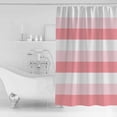 thumbnail image 4 of Extra Long Shower Curtain 72x84 Inch, Pink White Striped Shower Curtain Waterproof Bathroom Decor Farmhouse Stripes Fabric Bath Curtain Set Accessories with Hooks, 4 of 6