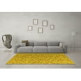 thumbnail image 3 of Ahgly Company Indoor Square Abstract Yellow Modern Area Rugs, 5' Square, 3 of 4