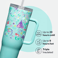 thumbnail image 3 of Insulated Tumbler with Handle and Straw Triple Insulated Leakproof BPA Free 40 Ounces Ariel, 3 of 6