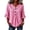Hot Pink, variant on Axiiglly Blouses for Women, Short Sleeves Button Down V Neck Summer Outdoor Stripes Sirts, S-2XL
