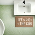 thumbnail image 3 of Stupell Industries Better In The Sun Printed Plush Bath Mat and Bath Rug, design by Lettered and Lined, 18"x30", 3 of 9