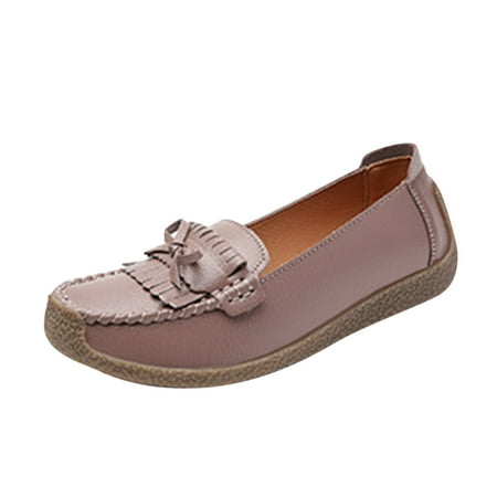 

ASEIDFNSA Designer Sandals for Women Womens Dress Casual Shoes Size 6 Leather Beans Shoes Women Soft Sole Single Shoes New Footwear Fashion Shoes